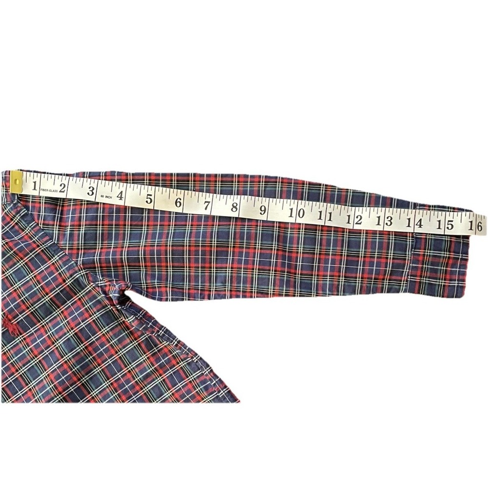Polo Ralph Lauren Boy Size 5 Plaid Button Down Shirt Navy Red Long Sleeve Cotton - Picture 11 of 11
